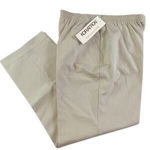 Koret Pull-On Pants Slacks Tan Adjust Elastic Waist 18 Short